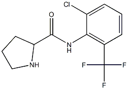 N-[2-chloro-6-(trifluoromethyl)phenyl]pyrrolidine-2-carboxamide 구조식 이미지