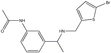 N-[3-(1-{[(5-bromothiophen-2-yl)methyl]amino}ethyl)phenyl]acetamide 구조식 이미지