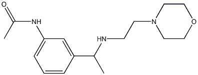 N-[3-(1-{[2-(morpholin-4-yl)ethyl]amino}ethyl)phenyl]acetamide Structure