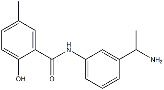 N-[3-(1-aminoethyl)phenyl]-2-hydroxy-5-methylbenzamide Structure