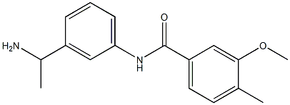 N-[3-(1-aminoethyl)phenyl]-3-methoxy-4-methylbenzamide 구조식 이미지