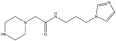 N-[3-(1H-imidazol-1-yl)propyl]-2-(piperazin-1-yl)acetamide Structure