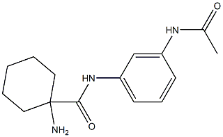 N-[3-(acetylamino)phenyl]-1-aminocyclohexanecarboxamide 구조식 이미지