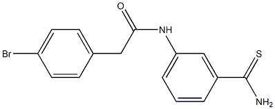 N-[3-(aminocarbonothioyl)phenyl]-2-(4-bromophenyl)acetamide 구조식 이미지