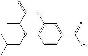 N-[3-(aminocarbonothioyl)phenyl]-2-isobutoxypropanamide 구조식 이미지