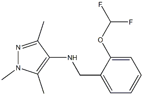 N-{[2-(difluoromethoxy)phenyl]methyl}-1,3,5-trimethyl-1H-pyrazol-4-amine 구조식 이미지