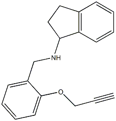 N-{[2-(prop-2-yn-1-yloxy)phenyl]methyl}-2,3-dihydro-1H-inden-1-amine Structure