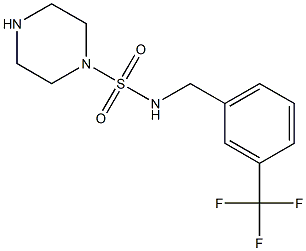 N-{[3-(trifluoromethyl)phenyl]methyl}piperazine-1-sulfonamide 구조식 이미지