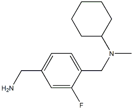 N-{[4-(aminomethyl)-2-fluorophenyl]methyl}-N-methylcyclohexanamine Structure