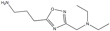 N-{[5-(3-aminopropyl)-1,2,4-oxadiazol-3-yl]methyl}-N,N-diethylamine 구조식 이미지