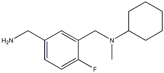 N-{[5-(aminomethyl)-2-fluorophenyl]methyl}-N-methylcyclohexanamine 구조식 이미지