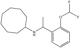 N-{1-[2-(difluoromethoxy)phenyl]ethyl}cyclooctanamine Structure