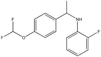 N-{1-[4-(difluoromethoxy)phenyl]ethyl}-2-fluoroaniline 구조식 이미지