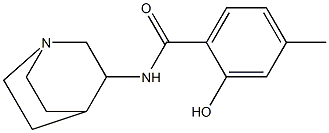 N-{1-azabicyclo[2.2.2]octan-3-yl}-2-hydroxy-4-methylbenzamide 구조식 이미지