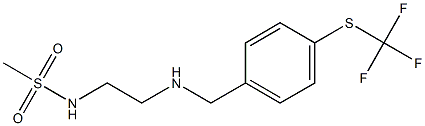 N-{2-[({4-[(trifluoromethyl)sulfanyl]phenyl}methyl)amino]ethyl}methanesulfonamide 구조식 이미지