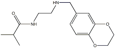 N-{2-[(2,3-dihydro-1,4-benzodioxin-6-ylmethyl)amino]ethyl}-2-methylpropanamide 구조식 이미지