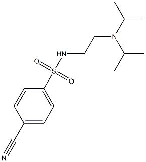 N-{2-[bis(propan-2-yl)amino]ethyl}-4-cyanobenzene-1-sulfonamide 구조식 이미지