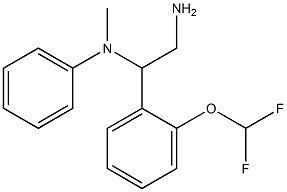 N-{2-amino-1-[2-(difluoromethoxy)phenyl]ethyl}-N-methylaniline 구조식 이미지