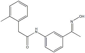 N-{3-[(1E)-N-hydroxyethanimidoyl]phenyl}-2-(2-methylphenyl)acetamide 구조식 이미지