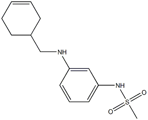 N-{3-[(cyclohex-3-en-1-ylmethyl)amino]phenyl}methanesulfonamide 구조식 이미지