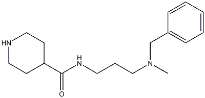 N-{3-[benzyl(methyl)amino]propyl}piperidine-4-carboxamide Structure