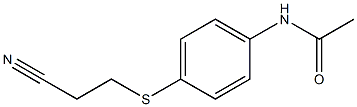 N-{4-[(2-cyanoethyl)sulfanyl]phenyl}acetamide 구조식 이미지