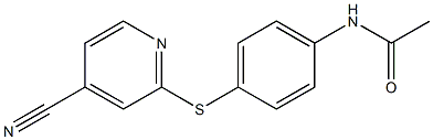 N-{4-[(4-cyanopyridin-2-yl)sulfanyl]phenyl}acetamide Structure