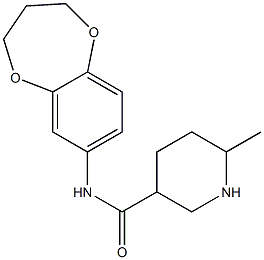 N-3,4-dihydro-2H-1,5-benzodioxepin-7-yl-6-methylpiperidine-3-carboxamide 구조식 이미지