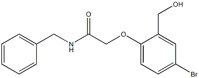N-benzyl-2-[4-bromo-2-(hydroxymethyl)phenoxy]acetamide 구조식 이미지