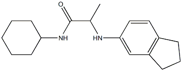 N-cyclohexyl-2-(2,3-dihydro-1H-inden-5-ylamino)propanamide Structure