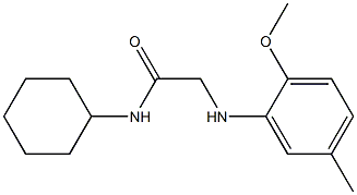 N-cyclohexyl-2-[(2-methoxy-5-methylphenyl)amino]acetamide 구조식 이미지