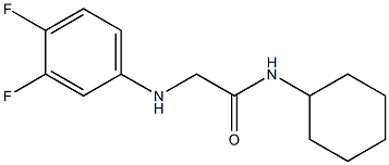 N-cyclohexyl-2-[(3,4-difluorophenyl)amino]acetamide Structure