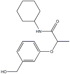 N-cyclohexyl-2-[3-(hydroxymethyl)phenoxy]propanamide Structure