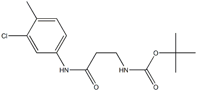 tert-butyl N-{2-[(3-chloro-4-methylphenyl)carbamoyl]ethyl}carbamate Structure