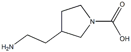 3-(2-Amino-ethyl)-pyrrolidine-1-carboxylic acid 구조식 이미지