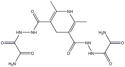 2-[2-[2,6-dimethyl-5-[(oxamoylamino)carbamoyl]1,4-dihydropyridine-3-carbonyl]hydrazinyl]-2-oxo-acetamide Structure