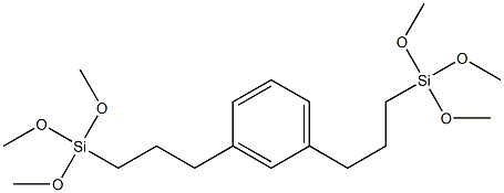 1,3-BIS(TRIMETHOXYSILYLPROPYL)BENZENE 구조식 이미지