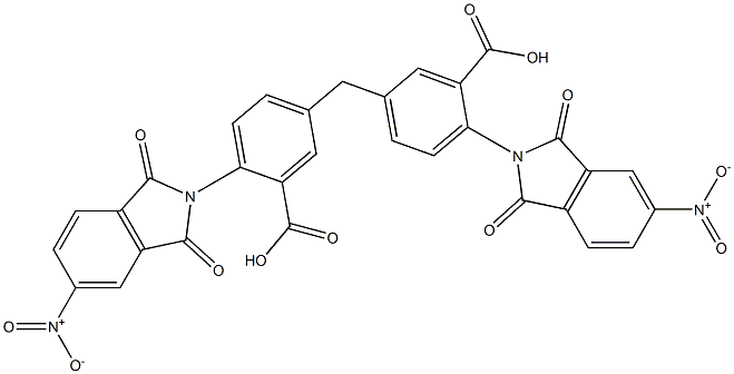 5-(3-carboxy-4-{5-nitro-1,3-dioxo-1,3-dihydro-2H-isoindol-2-yl}benzyl)-2-{5-nitro-1,3-dioxo-1,3-dihydro-2H-isoindol-2-yl}benzoic acid Structure