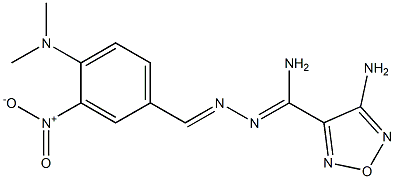 4-amino-N'-{4-(dimethylamino)-3-nitrobenzylidene}-1,2,5-oxadiazole-3-carbohydrazonamide 구조식 이미지