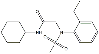 N-cyclohexyl-2-[2-ethyl(methylsulfonyl)anilino]acetamide Structure