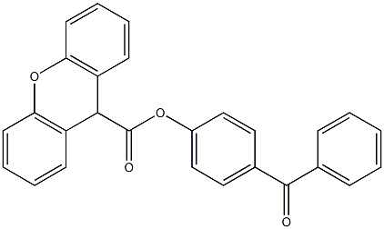 4-benzoylphenyl 9H-xanthene-9-carboxylate Structure