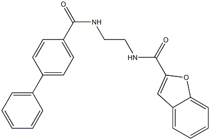 N-{2-[([1,1'-biphenyl]-4-ylcarbonyl)amino]ethyl}-1-benzofuran-2-carboxamide Structure