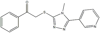 2-{[4-methyl-5-(3-pyridinyl)-4H-1,2,4-triazol-3-yl]sulfanyl}-1-phenylethanone Structure
