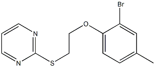 2-bromo-4-methylphenyl 2-(2-pyrimidinylsulfanyl)ethyl ether Structure