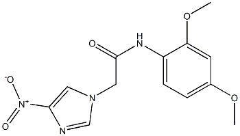 N-(2,4-dimethoxyphenyl)-2-{4-nitro-1H-imidazol-1-yl}acetamide 구조식 이미지