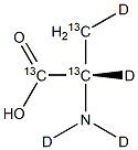 L-Alanine-13C3,  d4 구조식 이미지