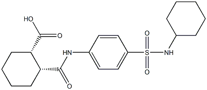 (1S,2R)-2-({4-[(cyclohexylamino)sulfonyl]anilino}carbonyl)cyclohexanecarboxylic acid Structure