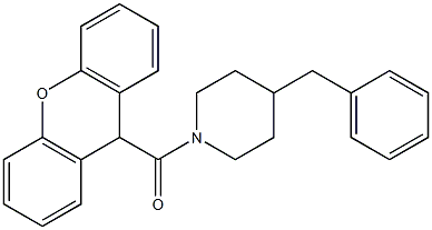 (4-benzyl-1-piperidinyl)(9H-xanthen-9-yl)methanone Structure