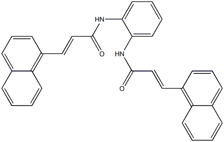 (E)-3-(1-naphthyl)-N-(2-{[(E)-3-(1-naphthyl)-2-propenoyl]amino}phenyl)-2-propenamide 구조식 이미지