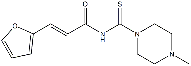 (E)-3-(2-furyl)-N-[(4-methyl-1-piperazinyl)carbothioyl]-2-propenamide Structure